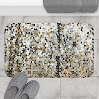 Winter Woodland Mosaic large bath mat
