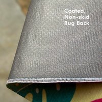 non skid coated back of rug.