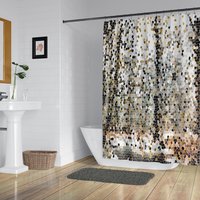 Winter Woodland Mosaic Shower Curtain