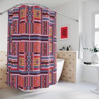 Colorful Beadwork Pattern Shower Curtain