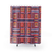 Colorful Beadwork Pattern Shower Curtain