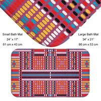 Colorful Beadwork Pattern bath mat sizes
