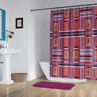 Colorful Beadwork Pattern Shower Curtain