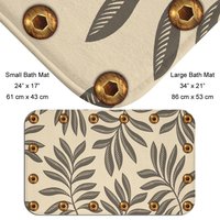 Neutral Leaf Pattern bath mat - Industrial Style