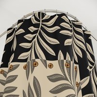 Neutral Leaf Pattern Shower Curtain - Industrial Style