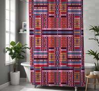 Colorful Beadwork Pattern Shower Curtain