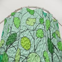 Green Honesty Plant Shower Curtain top view