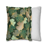 Asian Ginkgo Leaves Pillow Cover