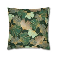 Asian Ginkgo Leaves Throw Pillow