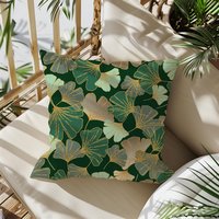 Asian Ginkgo Leaves Cushion