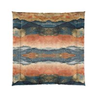 Abstract Stripes Boho queen comforter