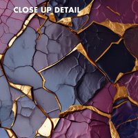 Purple and Gold Kintsugi detail