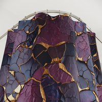 Purple and Gold Kintsugi Shower Curtain top half