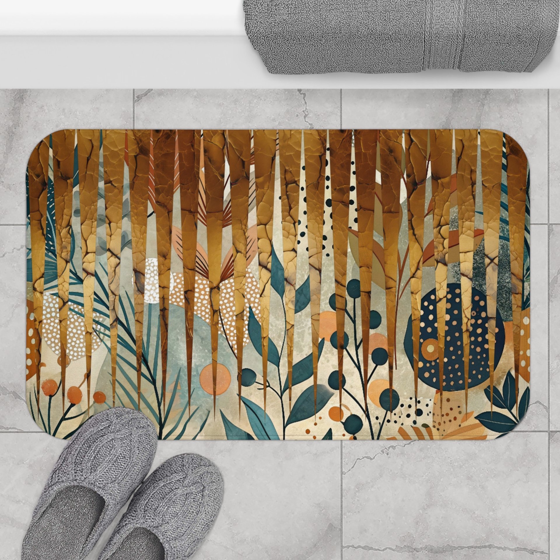 Modern Cottagecore large bath mat