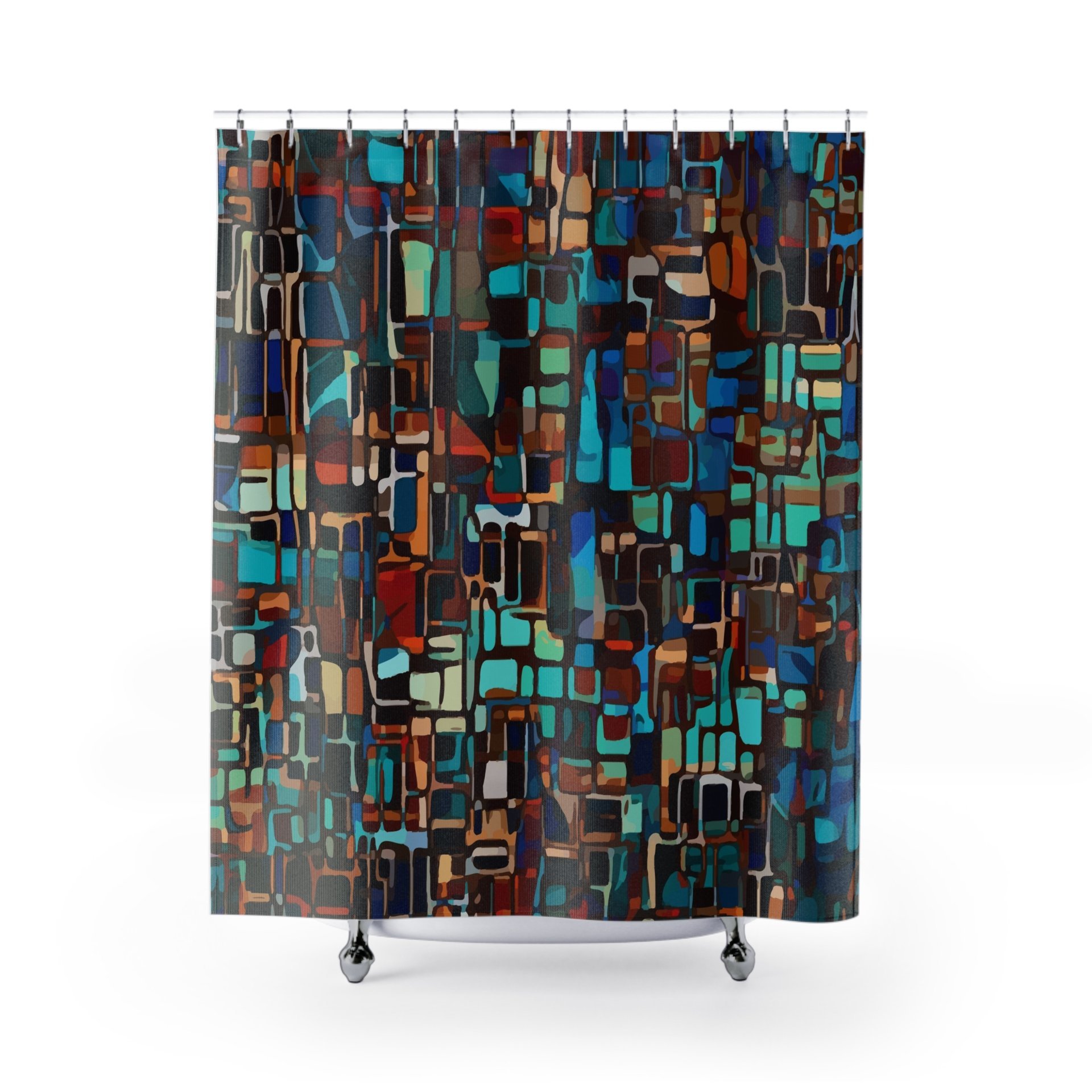 Multicolor Abstract  Shower Curtain