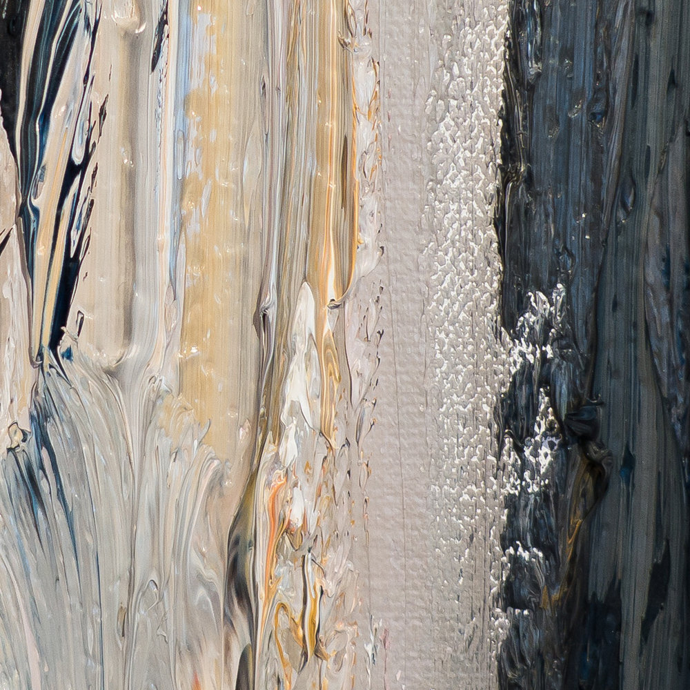 Neutral Modern Art Striped Shower Curtain