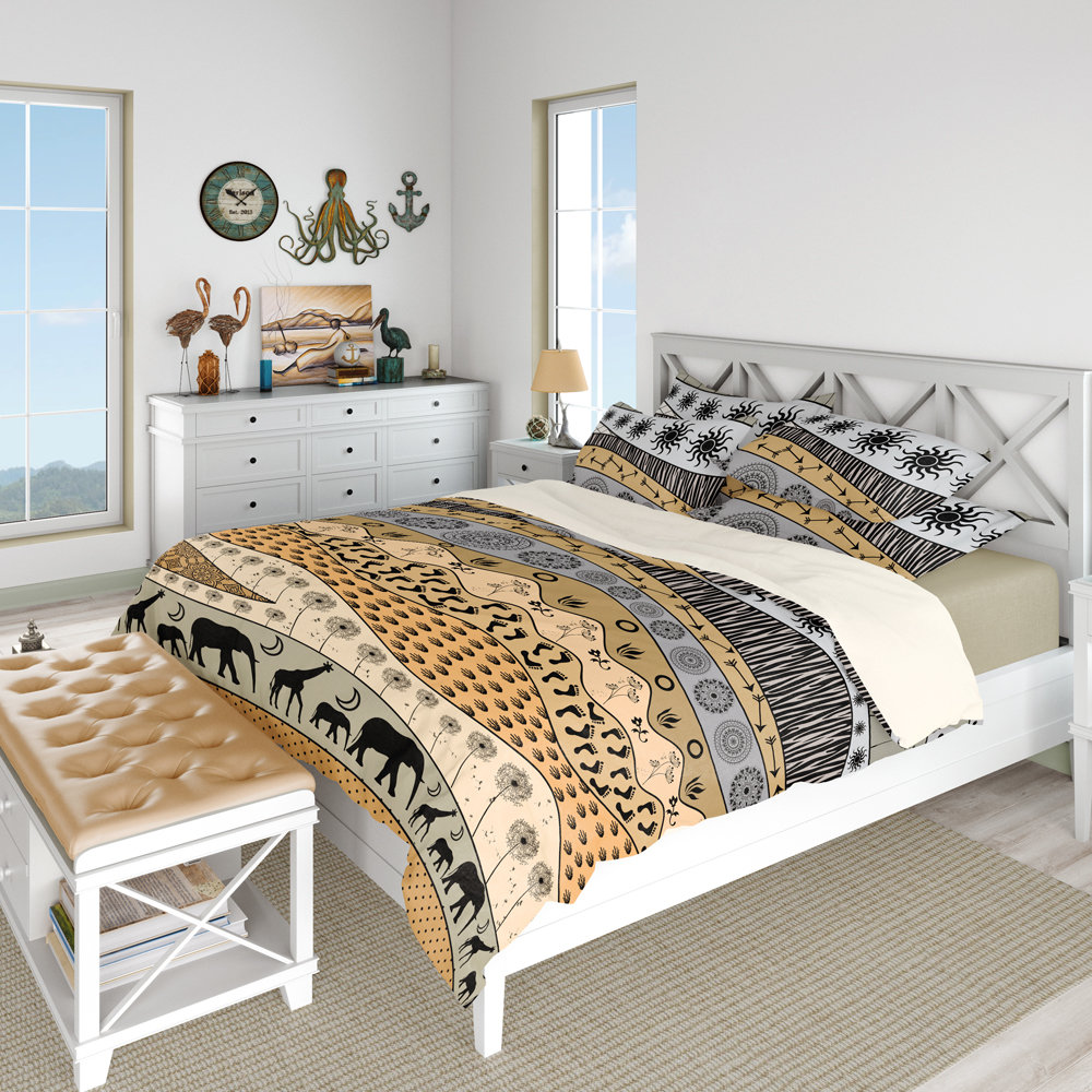 Neutral African Art Bedding