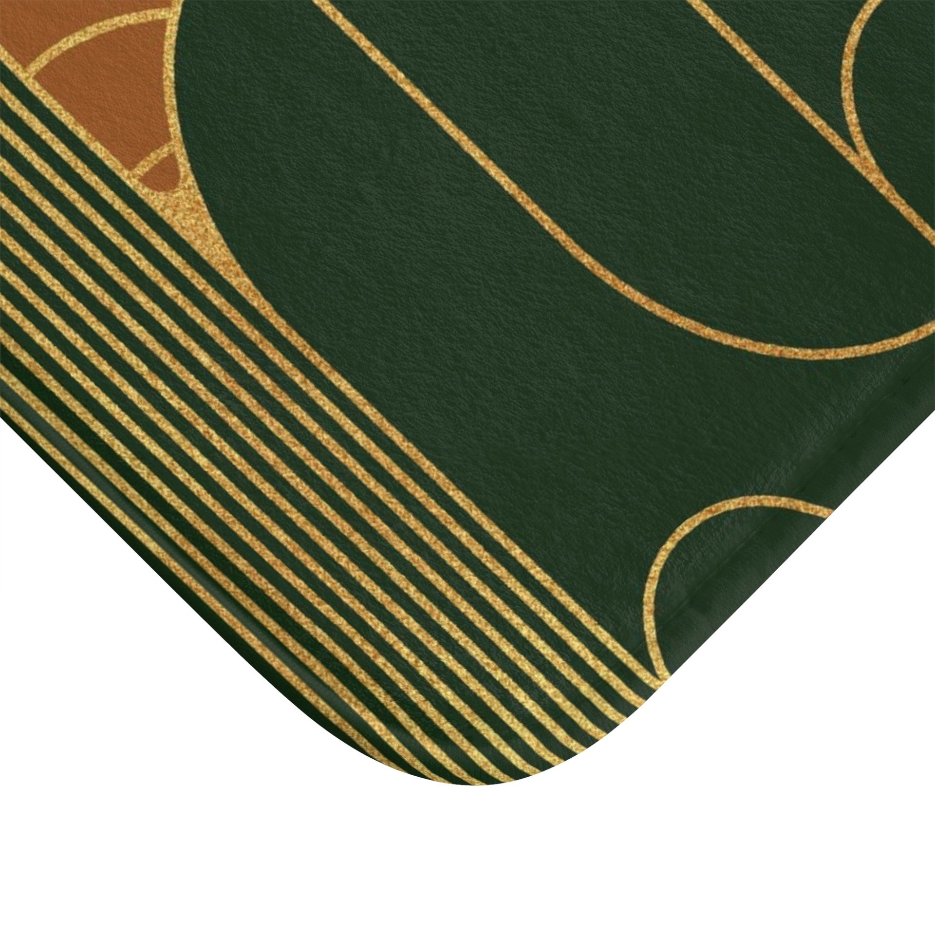 Forest Green Minimalist Art Deco Shower Curtain