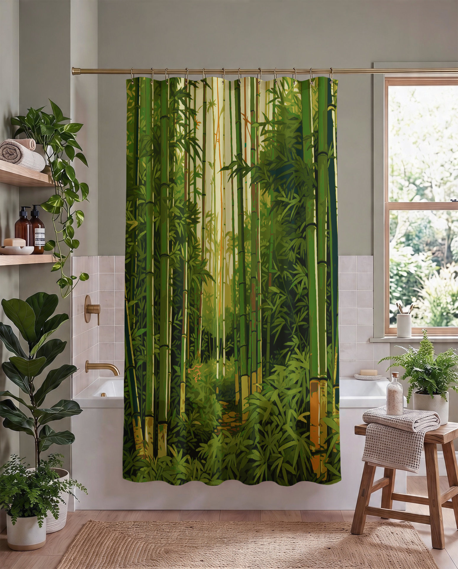Bamboo Forest Shower Curtain
