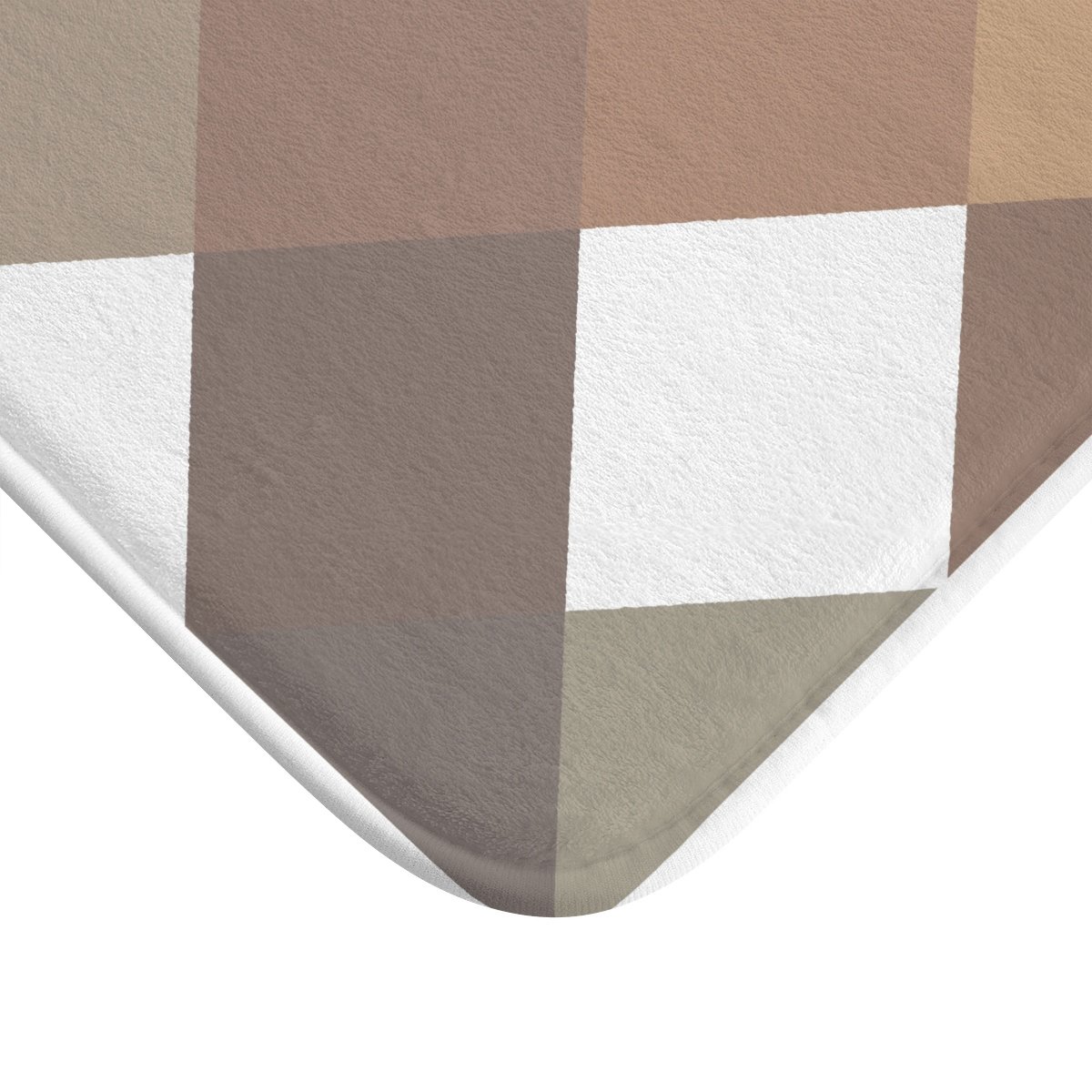 Blue and Brown Geometric Shower Curtain
