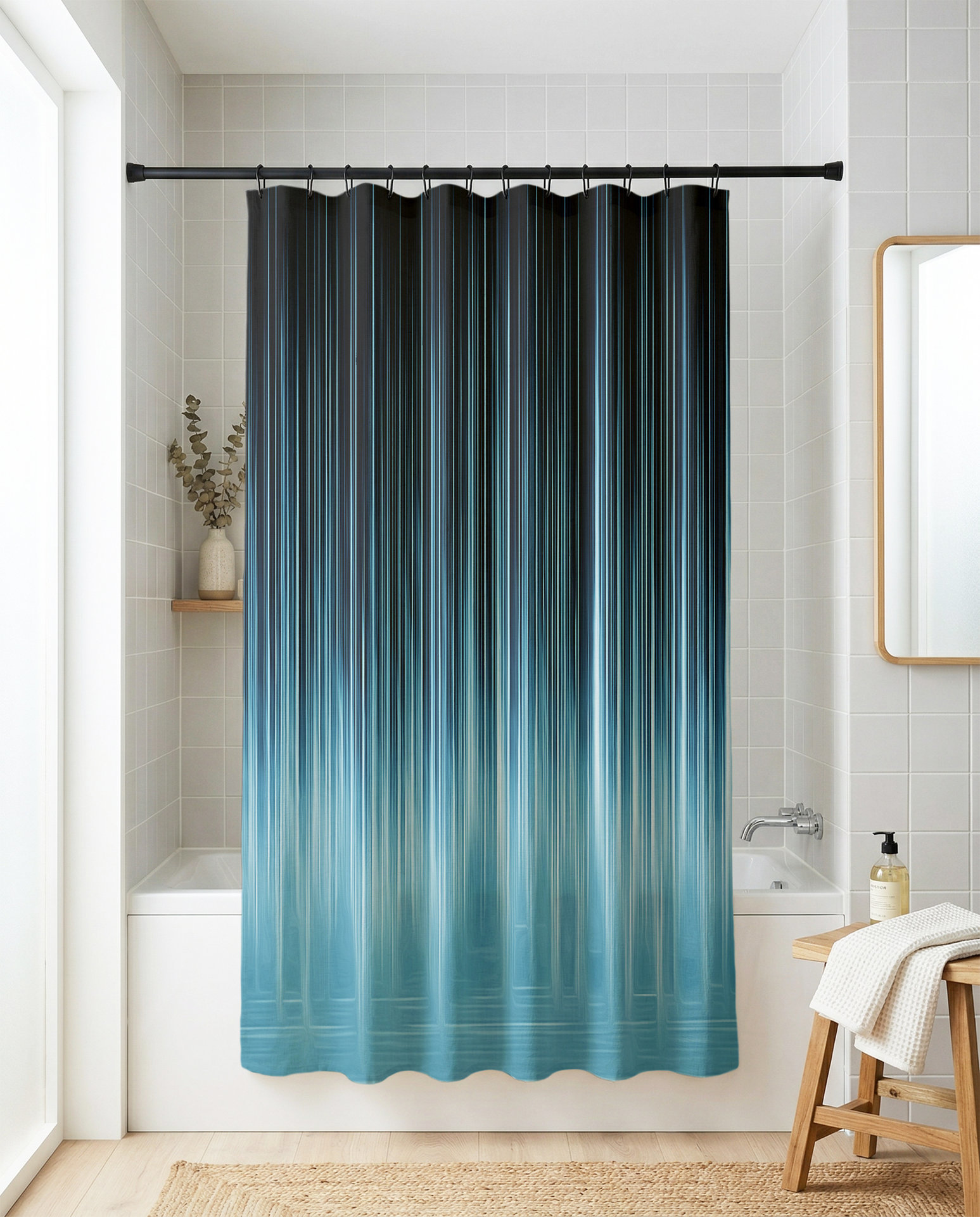 Ombré Waterfall Shower Curtain