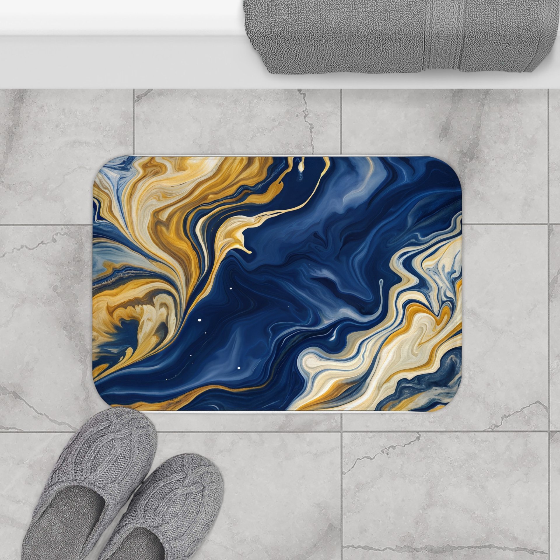 Abstract Acrylic Pour Shower Curtain