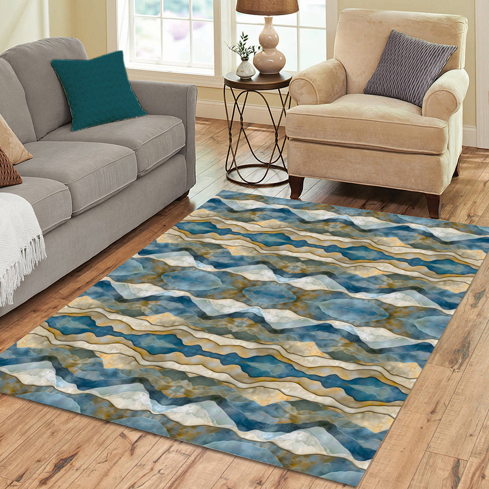 Wavy Stripes Area Rug — Indoor or Outdoor