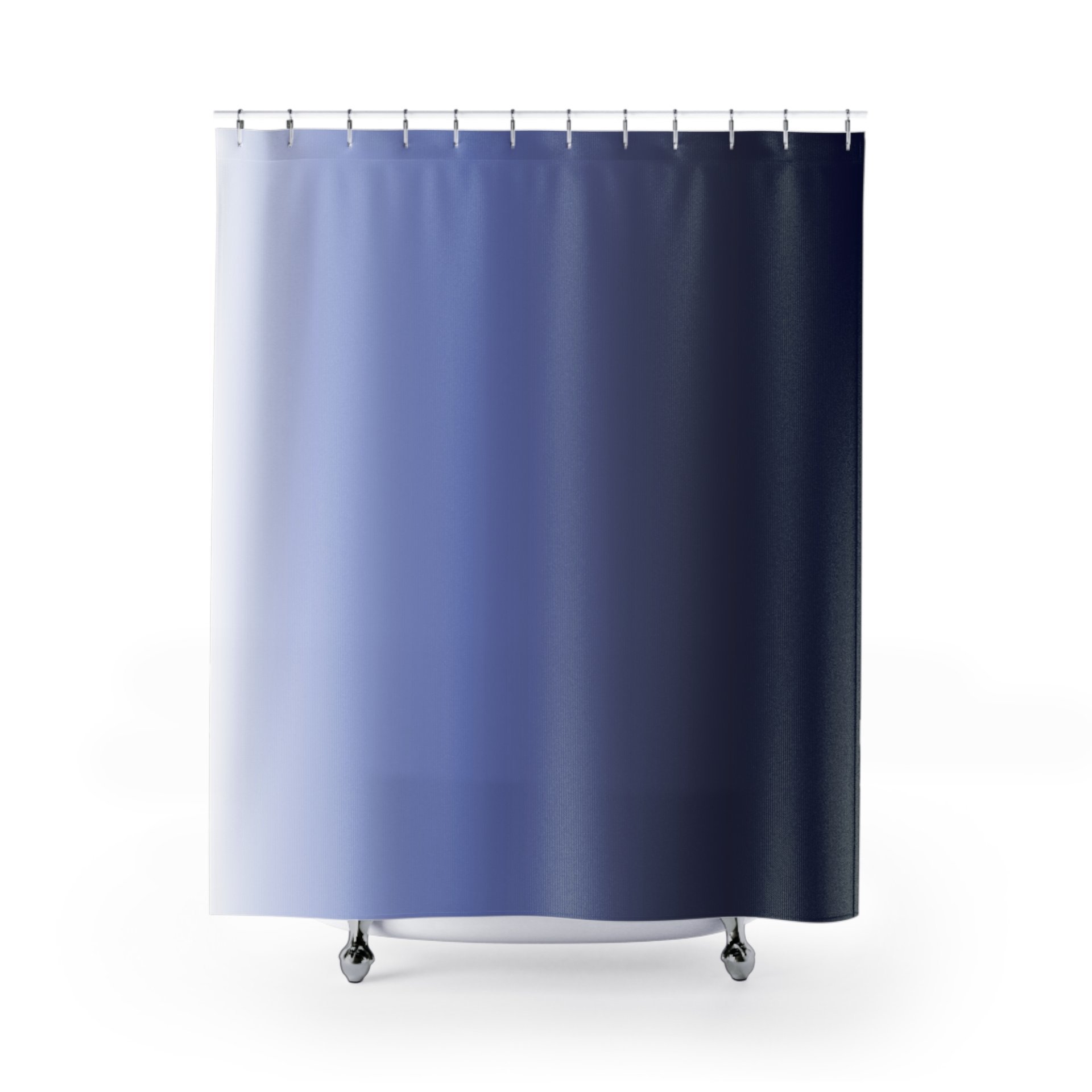 Blue Ombré Stripes Shower Curtain