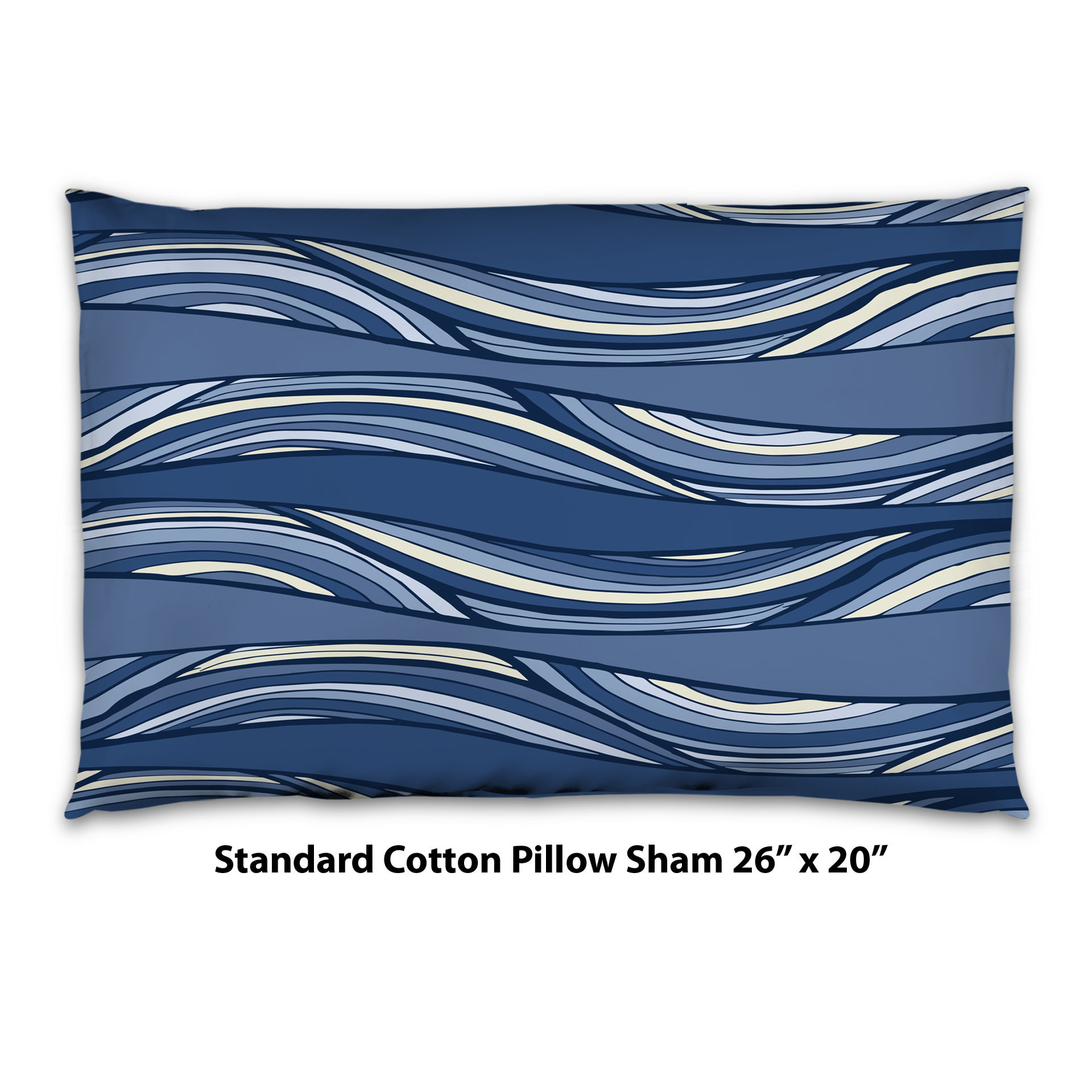 Blue Waves Bedding, Cotton or Poly