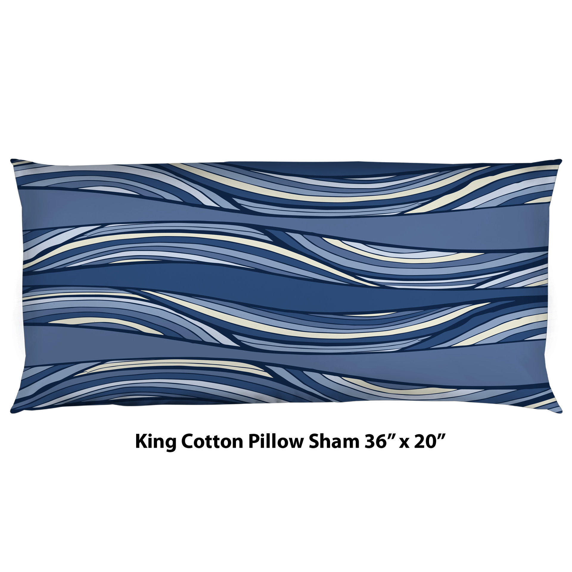 Blue Waves Bedding, Cotton or Poly