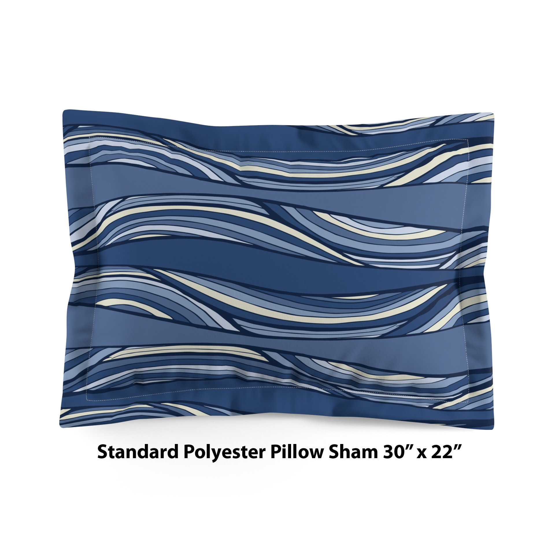 Blue Waves Bedding, Cotton or Poly