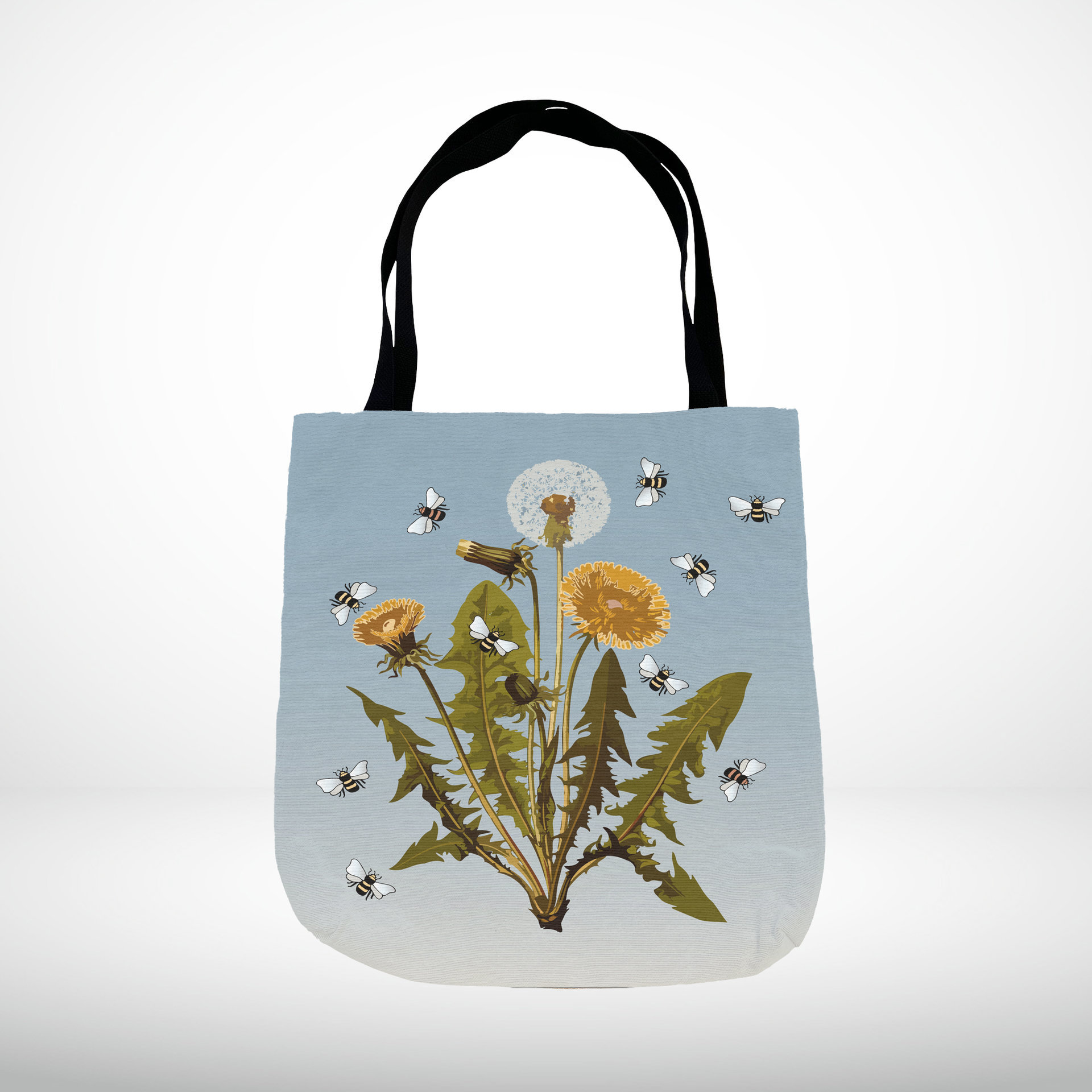 Dandelions and Bees Woven Tapestry Bag
