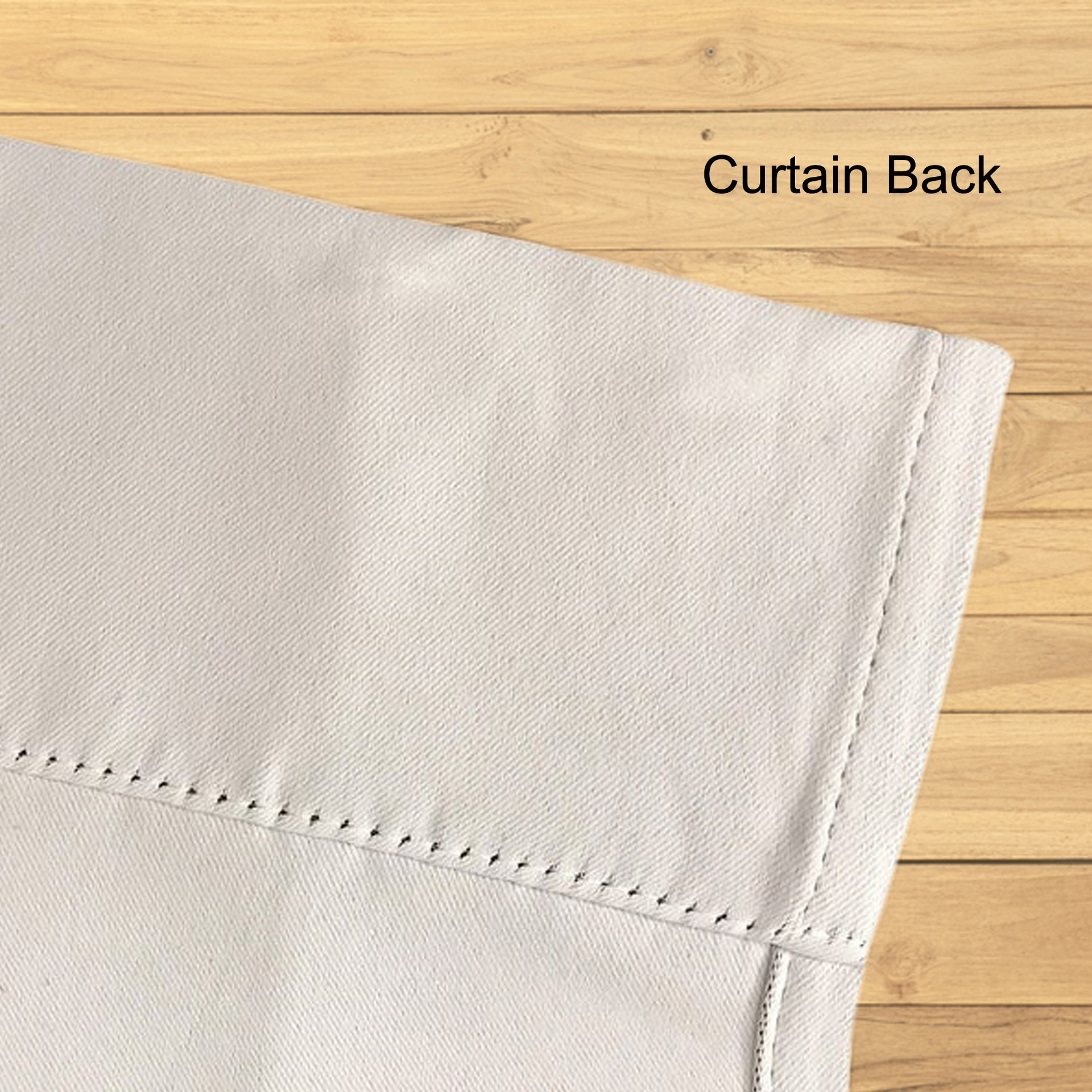 Rod pocket curtain reverse side