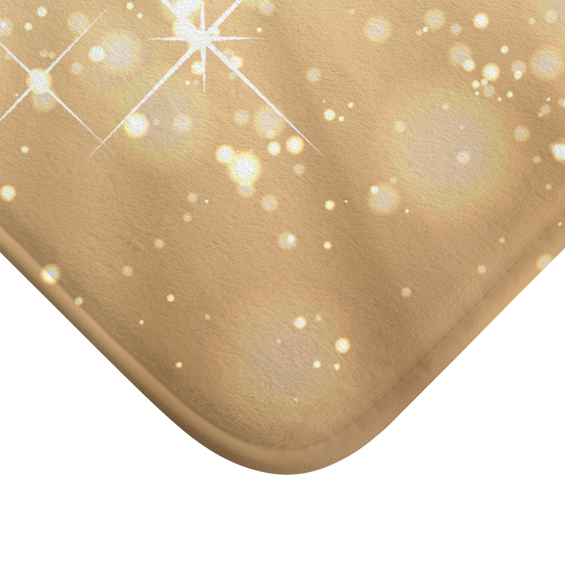 Gold Bokeh Lights Shower Curtain, Hollywood Glam Style