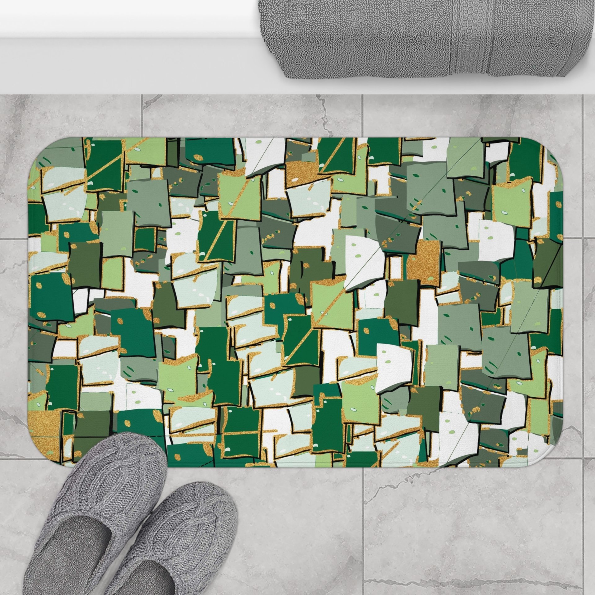 Green Rustic Lodge Style Shower Curtain