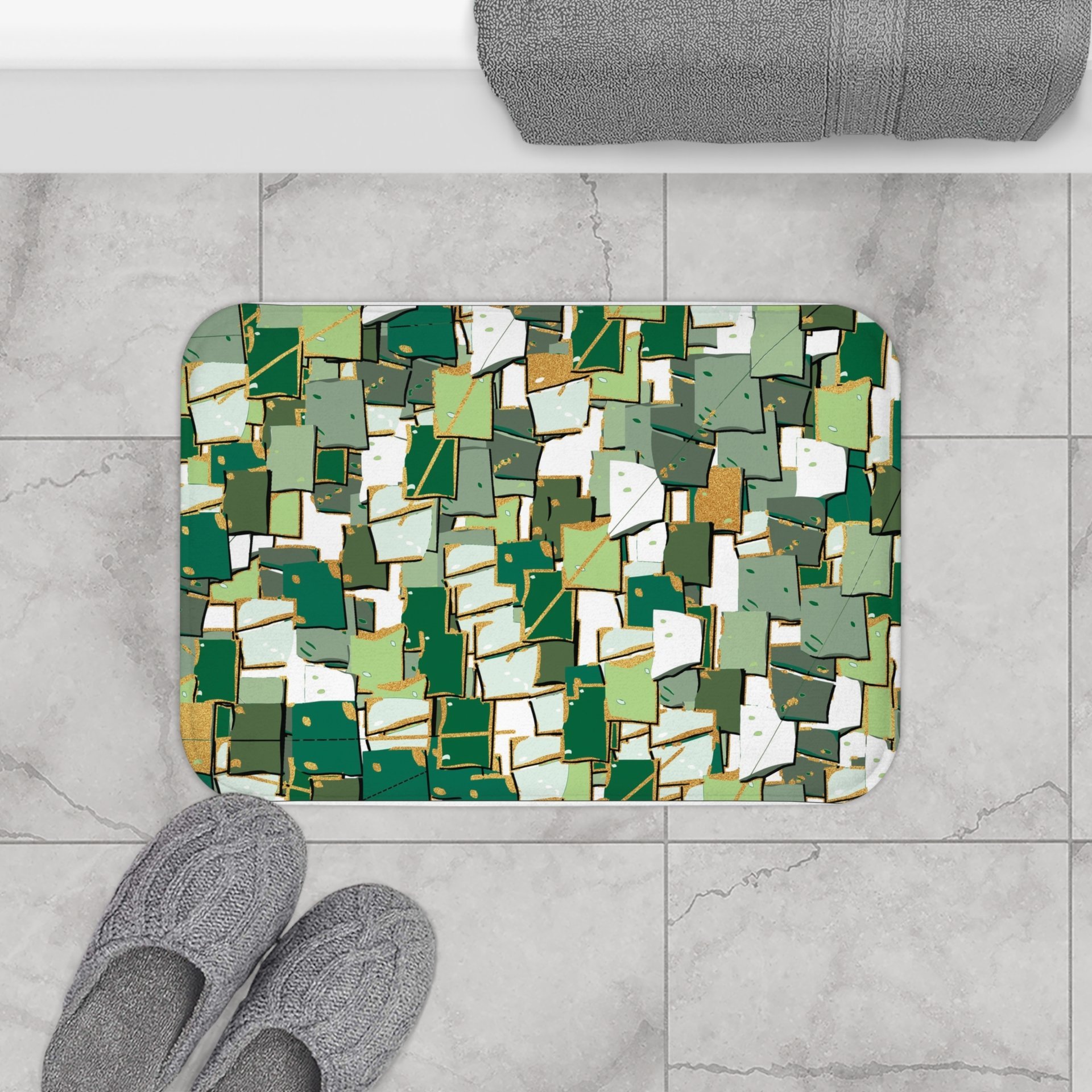 Green Rustic Lodge Style Shower Curtain