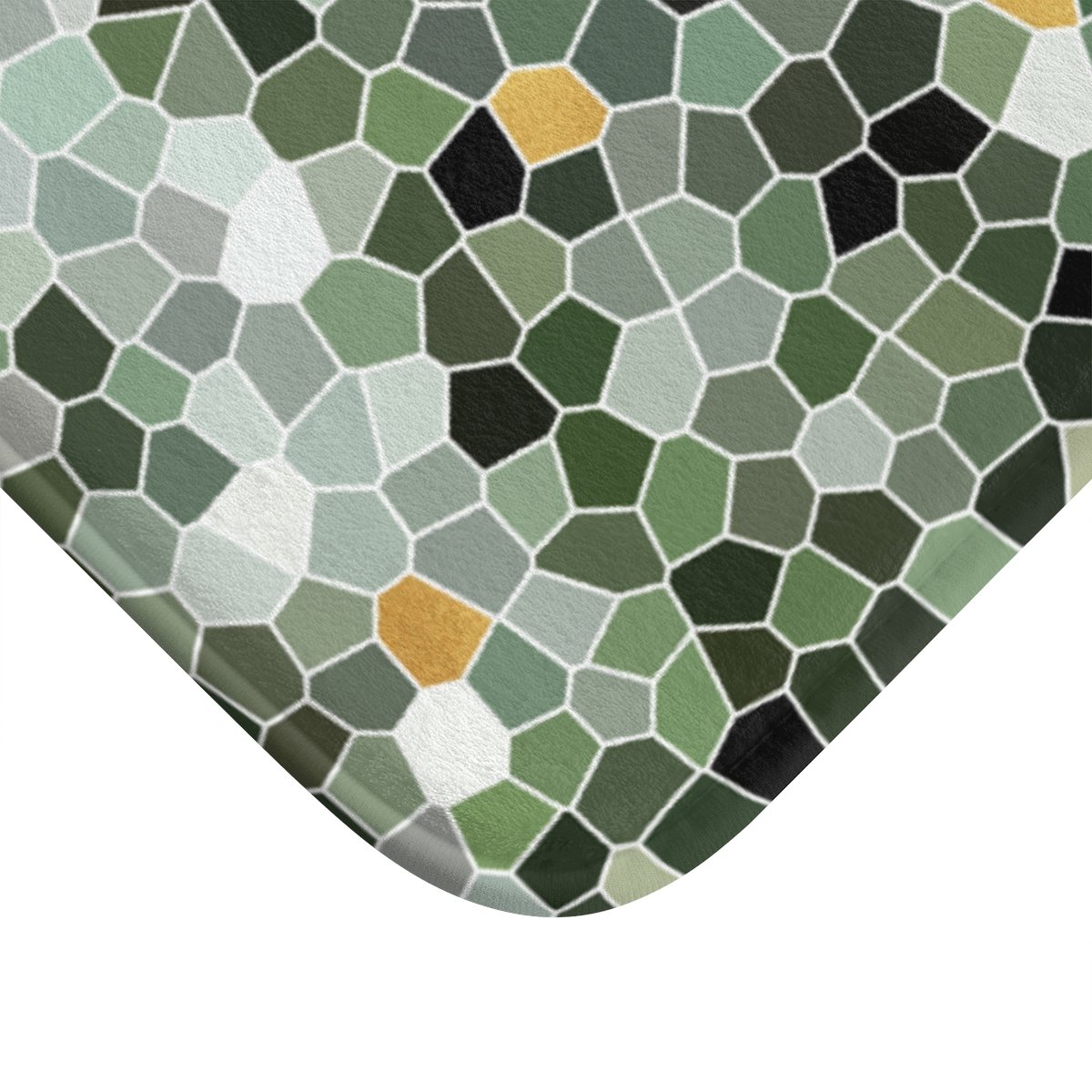 Green Trees Mosaic Shower Curtain