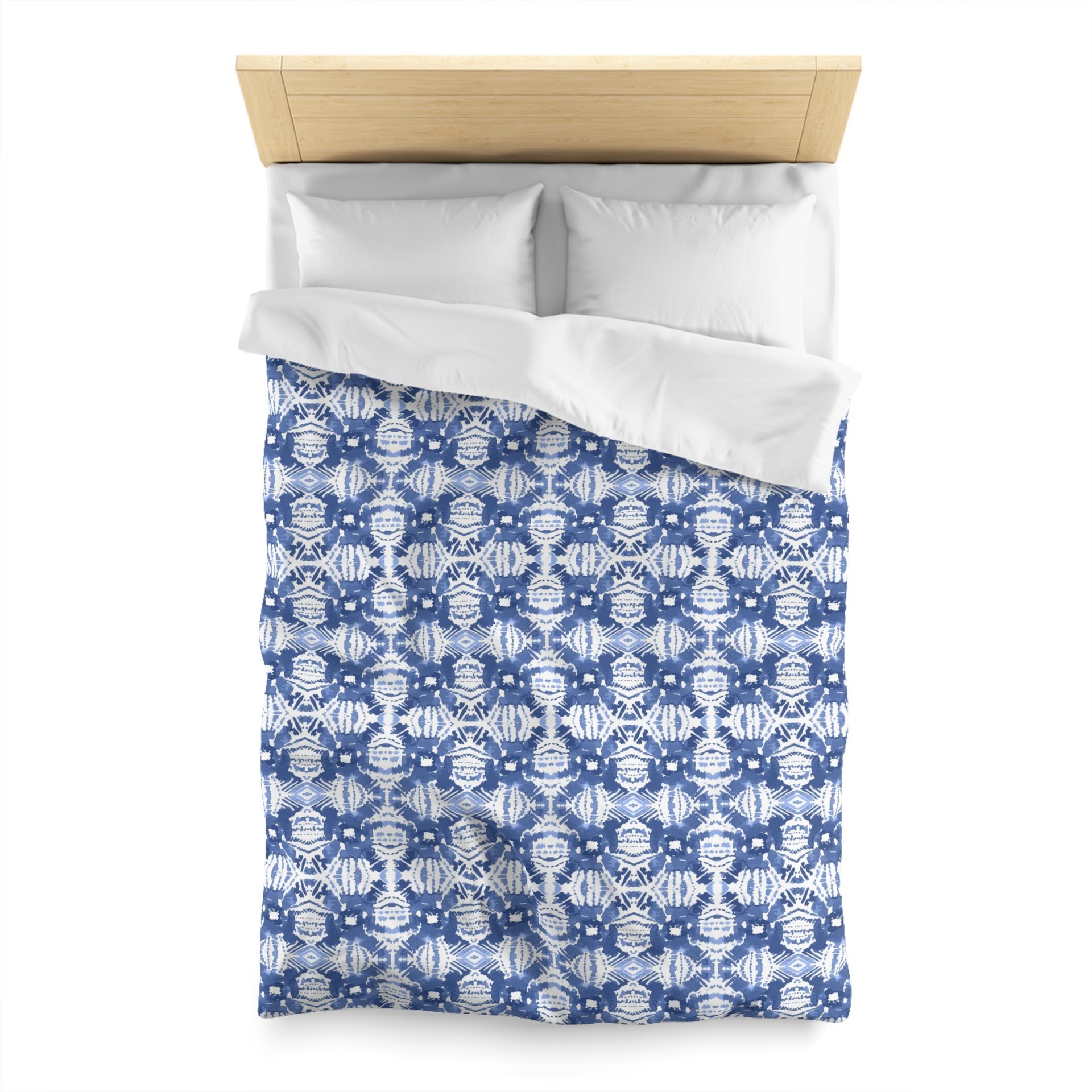 Blue Ikat Pattern twin duvet cover