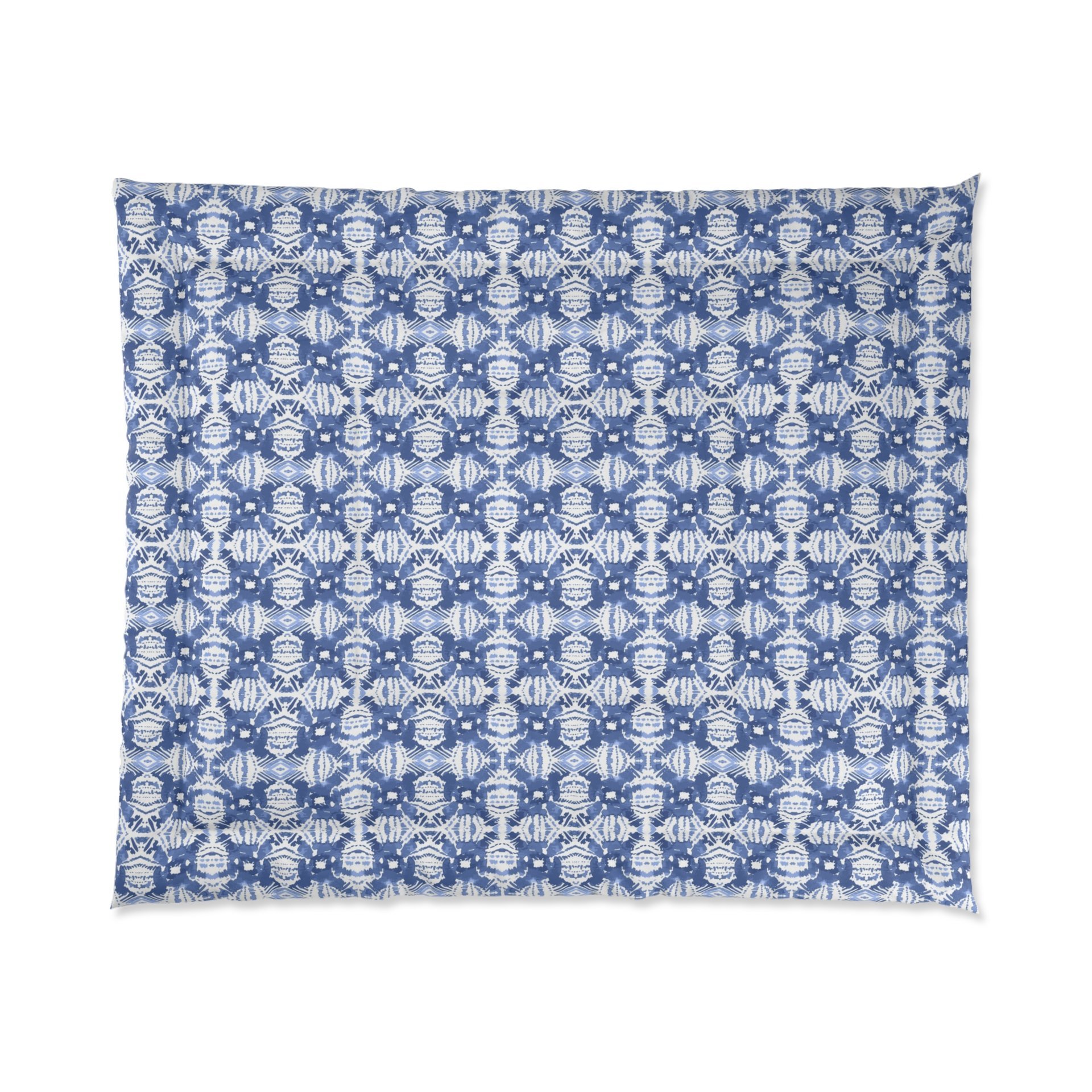 Blue Ikat Pattern king comforter