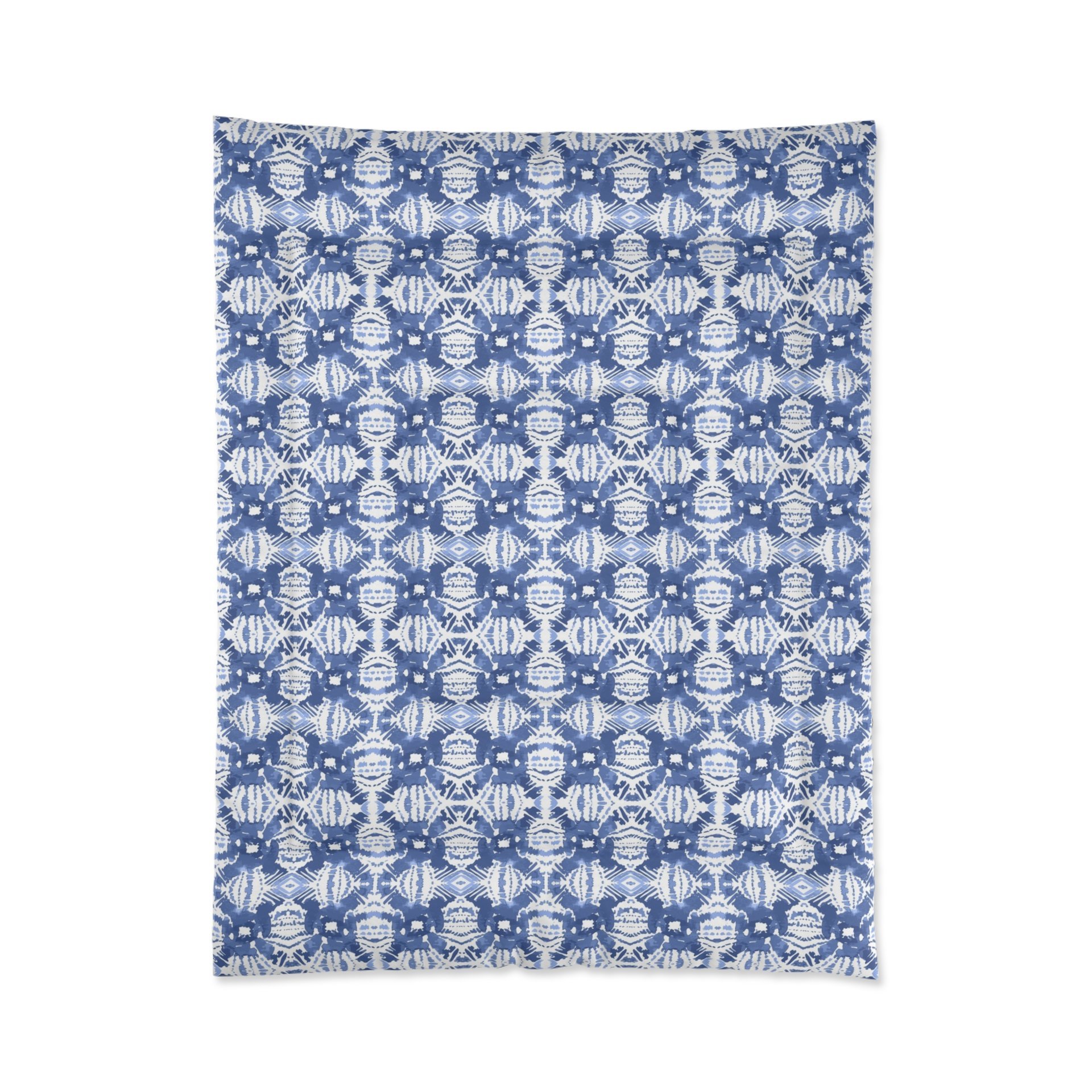 Blue Ikat Pattern twin comforter