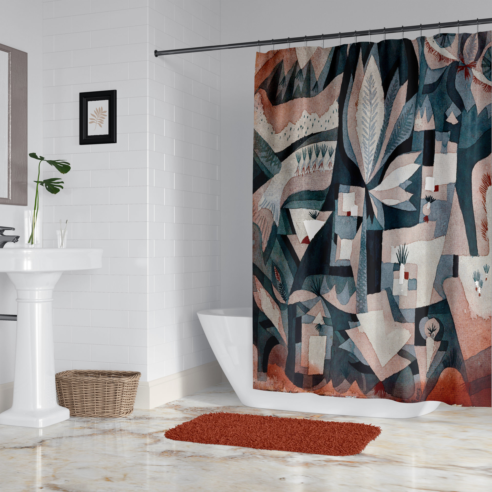 Surreal Modern Art Shower Curtain