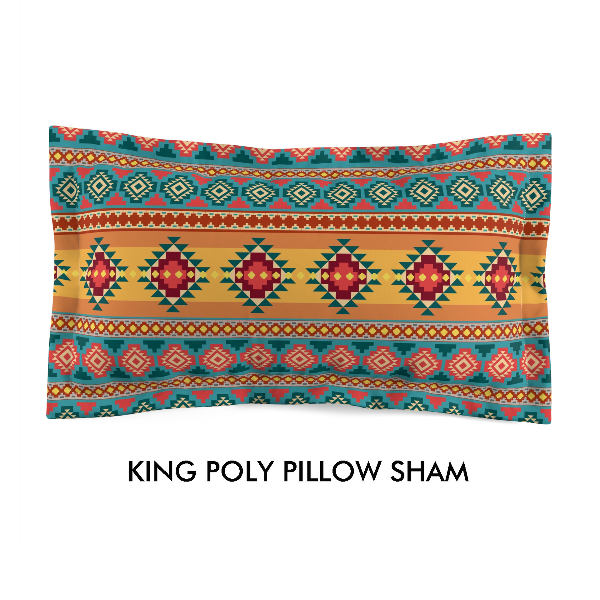 colorful tribal polyester king Pillow Shams 