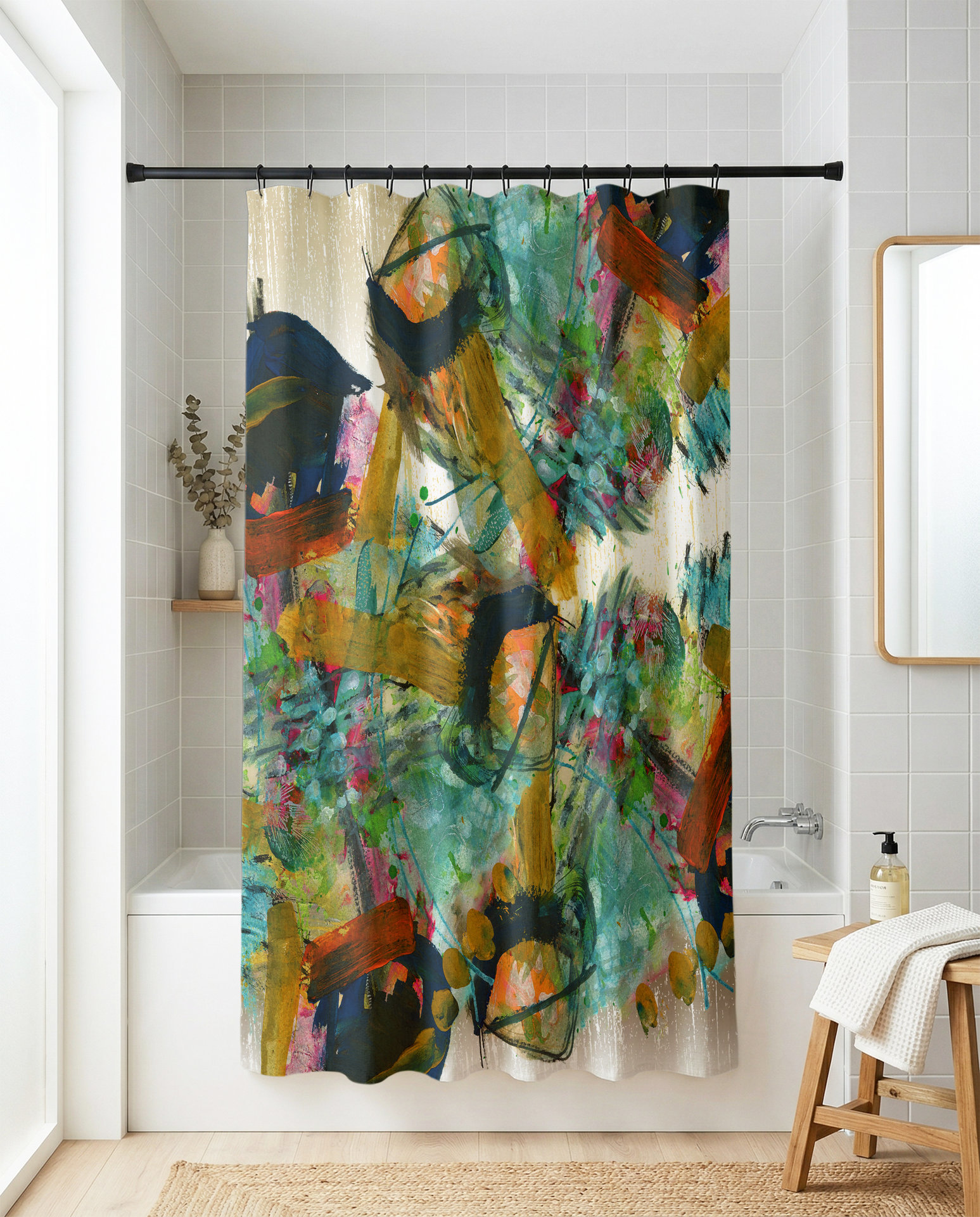 Urban Modern Art Shower Curtain