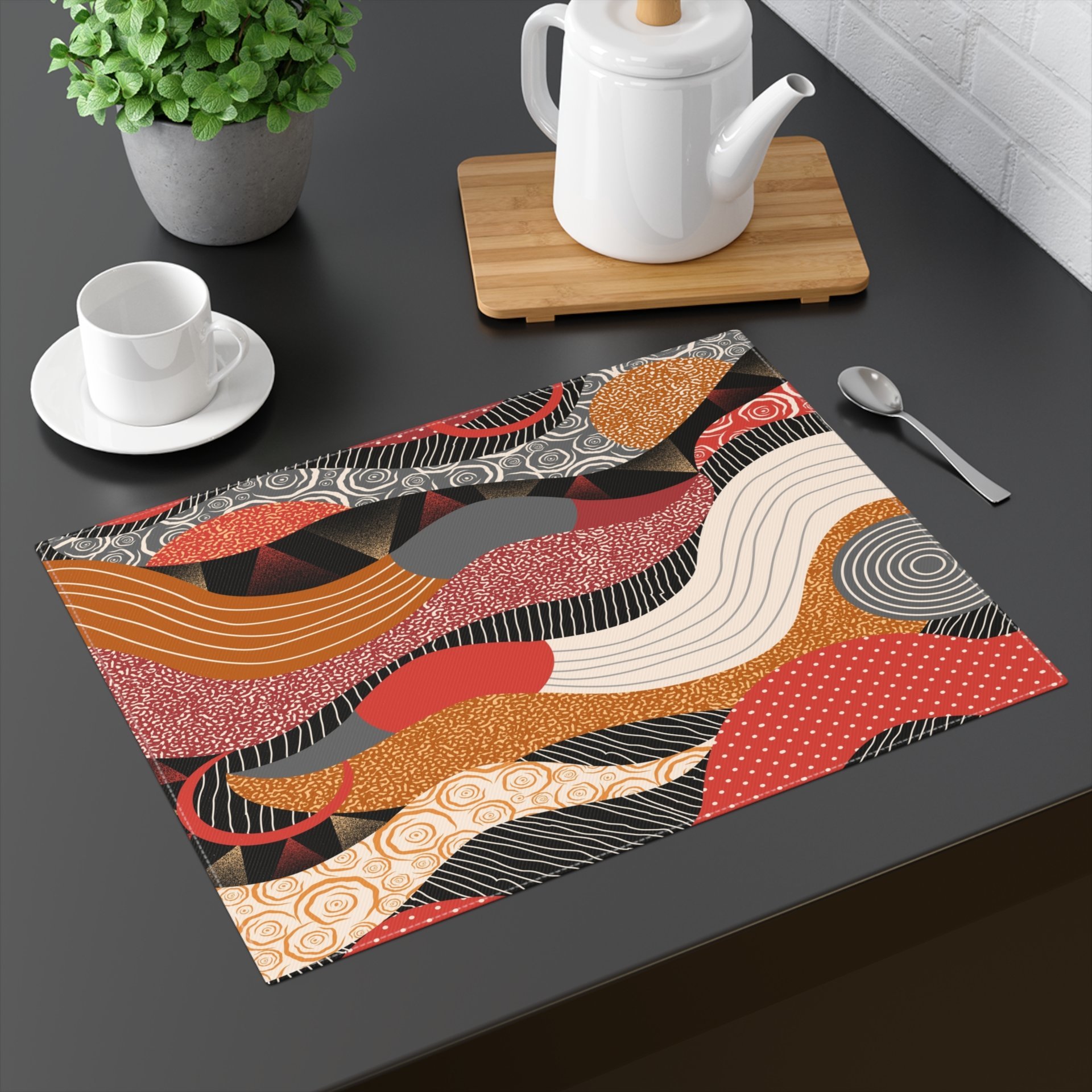 Multicolor Abstract Shapes placemat