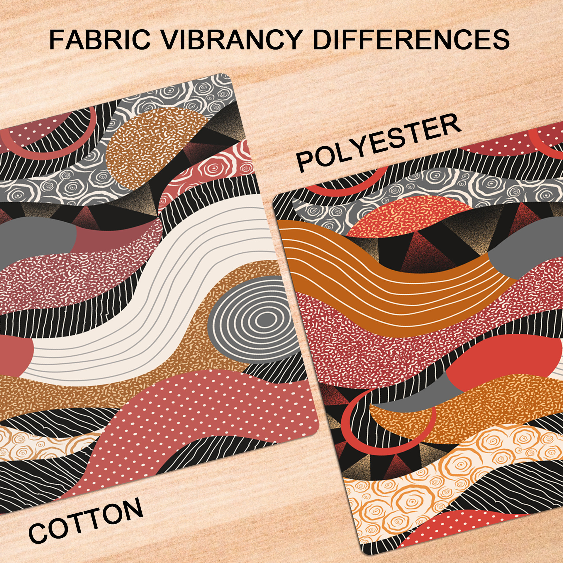 fabric printing vibrancy differences