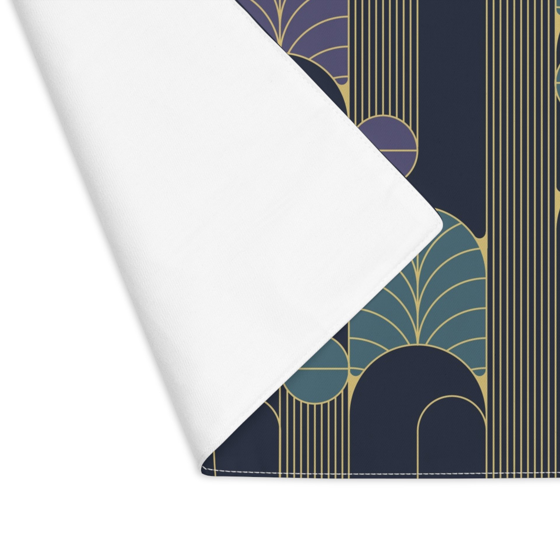 Navy Blue Art Deco Placemat back