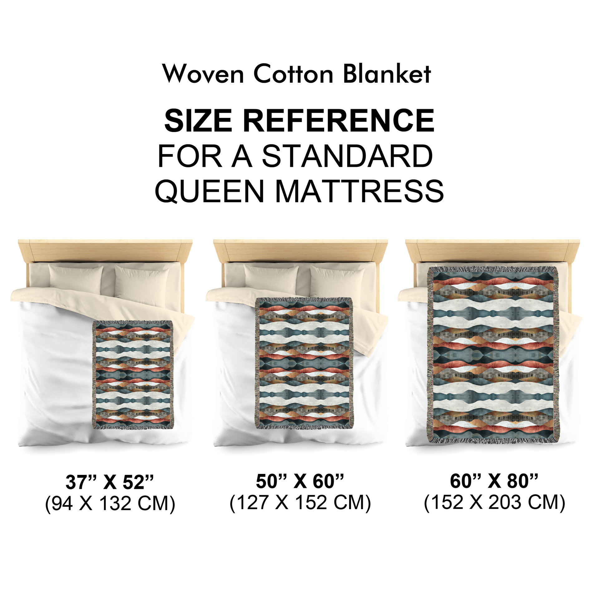 woven blanket size chart