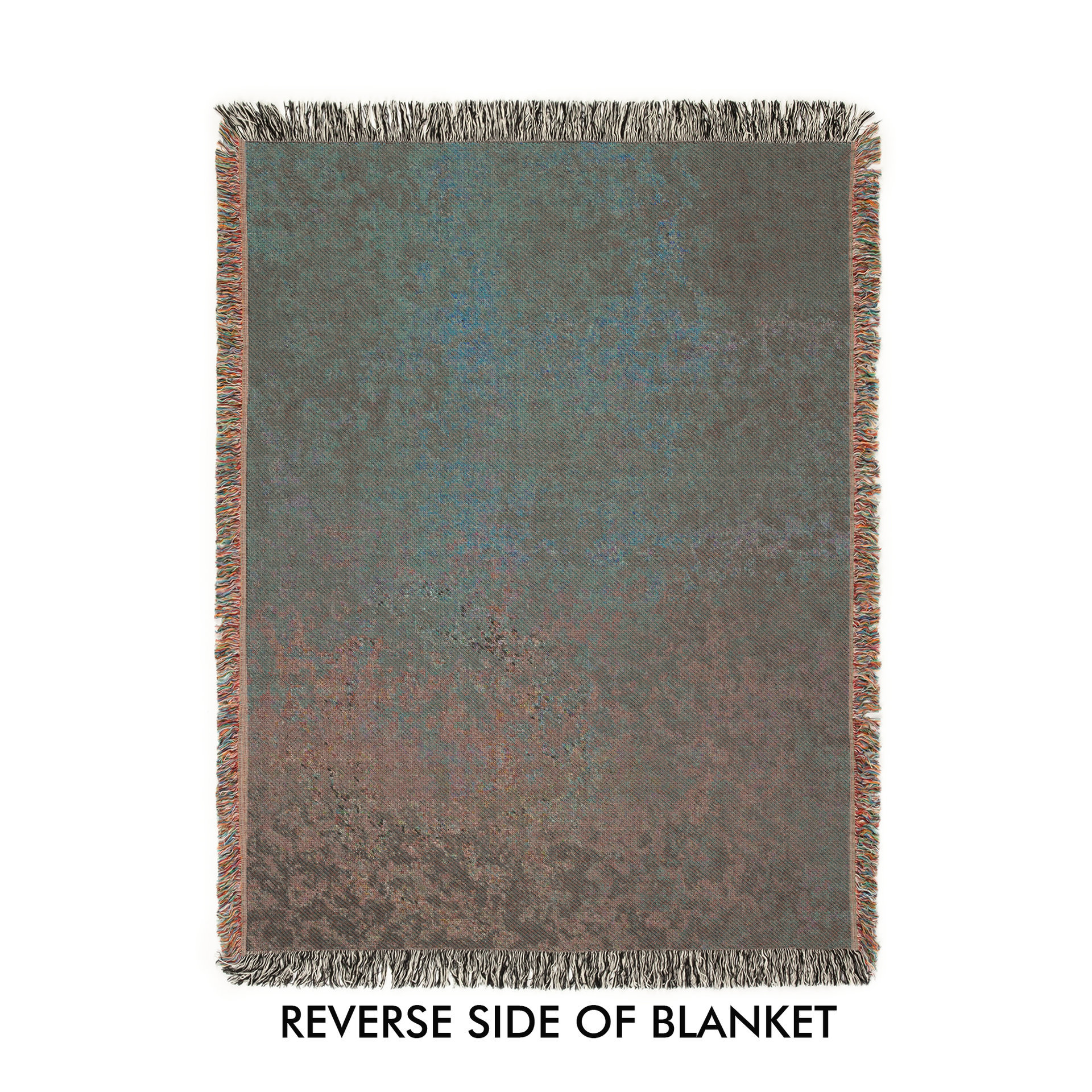 reverse side of a woven blanket.