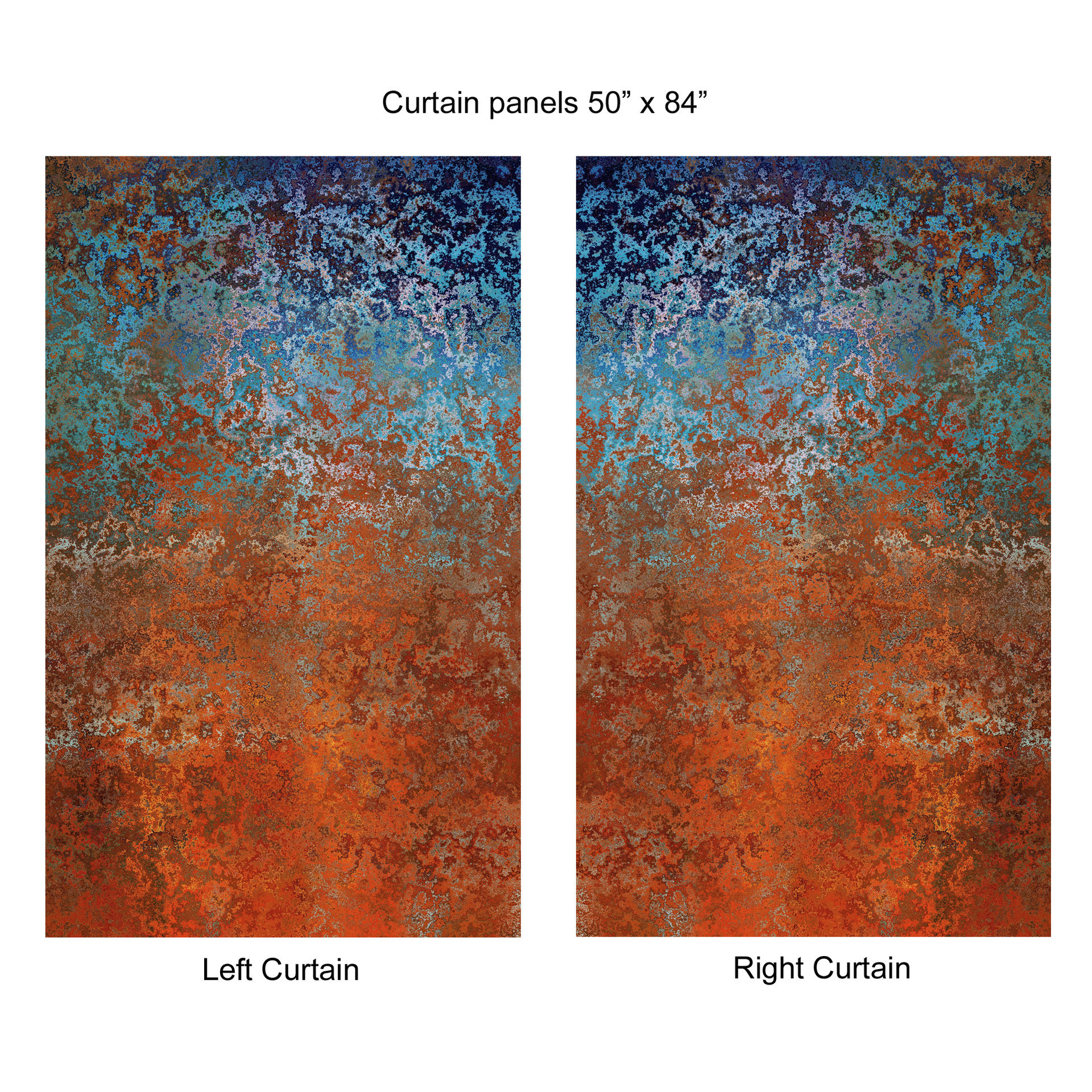Southwestern Abstract Window Curtains, Rod Pocket Panels