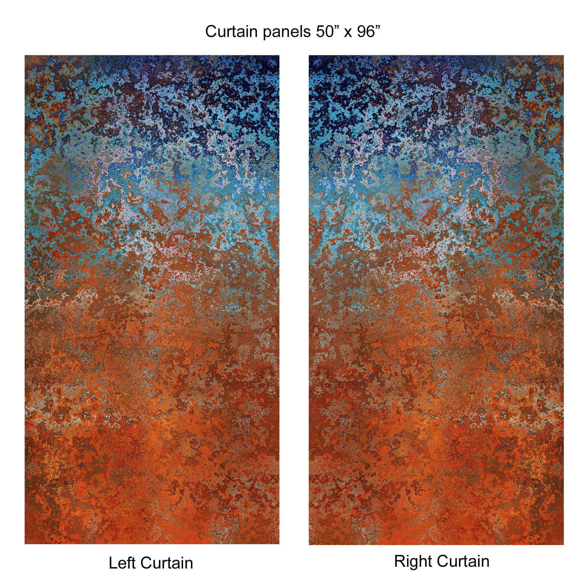 Southwestern Abstract Window Curtains, Rod Pocket Panels